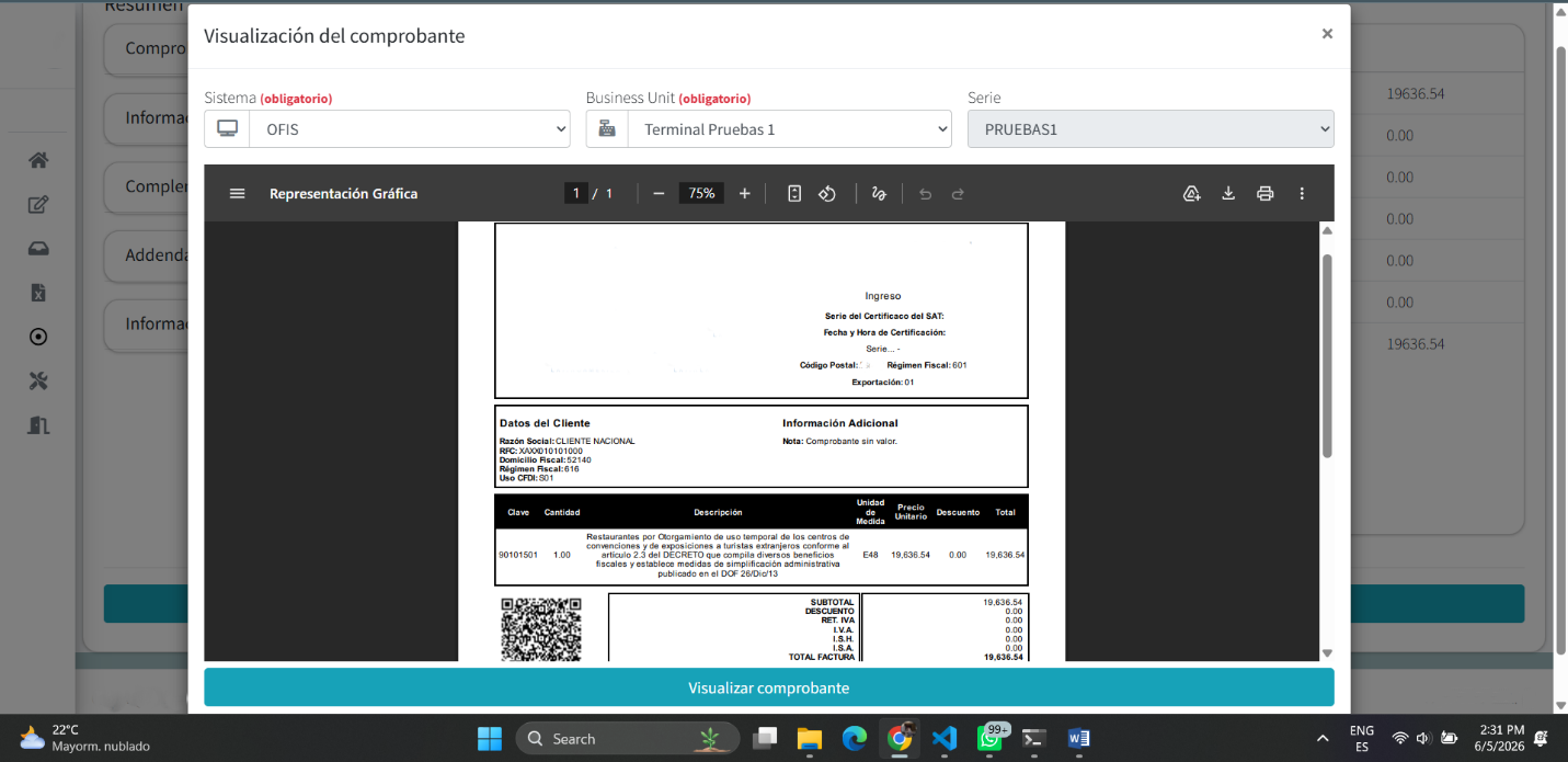 Previsualizador CFDI